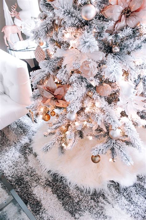 Blush Pink Rose Gold And White Christmas Decor Gold Christmas Tree