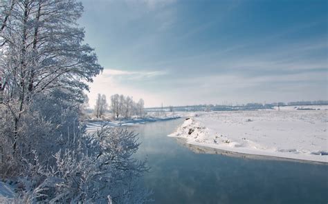 1280x720 Resolution Body Of Water Landscape Winter Snow River Hd