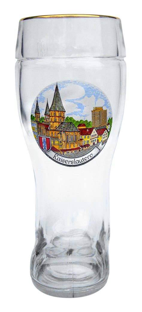 Custom Engraved Kaiserslautern Glass Beer Boot 1 Liter