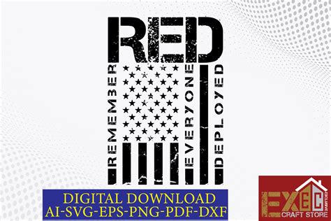 Red Remember Everyone Deployed American Graphic By Exclusive Craft