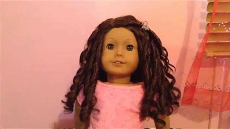 how to curl american girl doll 44 and 46 hair youtube