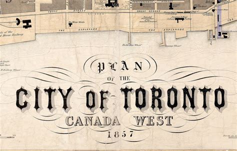 Old Map Of Toronto Ontario Canada 1857 Vintage Map Of Toronto Vintage