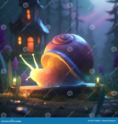 Fantasy Snail Magic And Mystery In Every Trail Stock Illustration