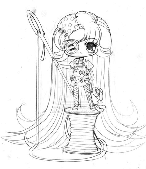 Button Chan By Yampuff On Deviantart Chibi Coloring Pages Cute