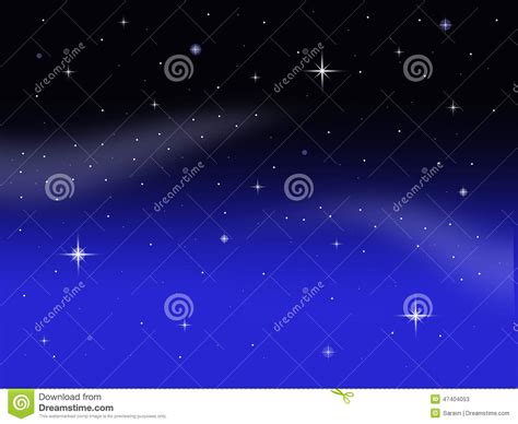 Night Galaxy Sky With Planets And Stars Stock Illustration