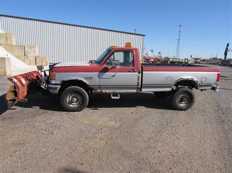 1991 Used Ford F350 Snow Plow Truck With Western Plow Classic Ford F