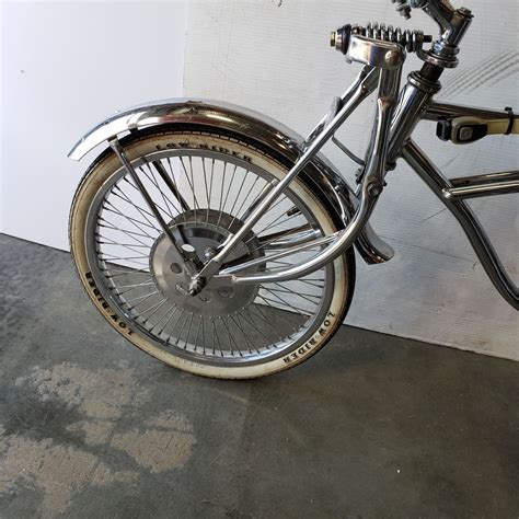 I am interested in all brands! VINTAGE CHROME BANANA SEAT LOW RIDER WHEEL BIKE - Big ...
