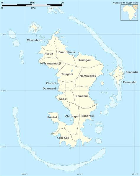 Mayotte Administrative • Map •
