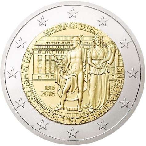 2 Euro Commemorativi Austria 2016 200 Anni Banca Nazionale Romaco