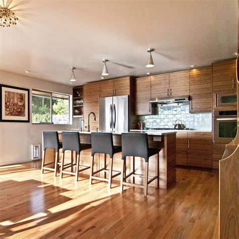 Ikea® Kitchen With Semihandmade Flatsawn Walnut Fronts Hickory Kitchen