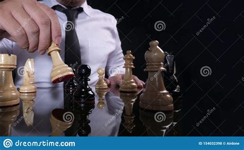 Businessman Playing Chess Stock Photo Image Of Chessboard 154032398