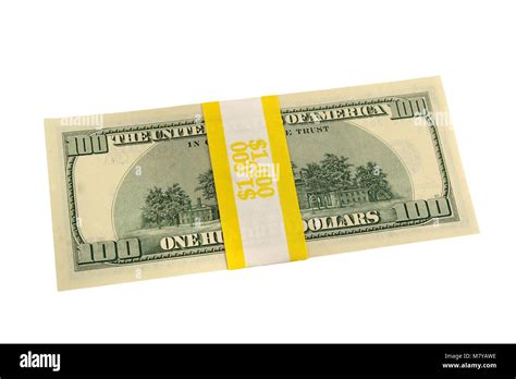 Banded One Hundred Dollar Bills Back Side Stock Photo Alamy