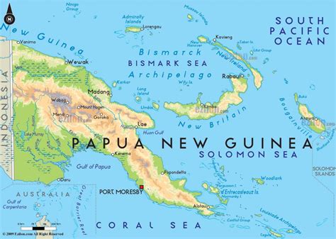 Capitale Di Papua Nuova Guinea Mappa Mappa Della Città Capitale