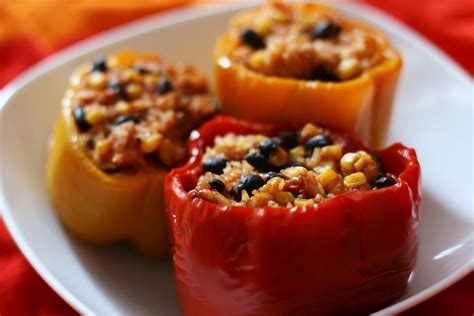 A Year Of Slow Cooking Slow Cooker Vegetarian Stuffed Bell Peppers Recipe