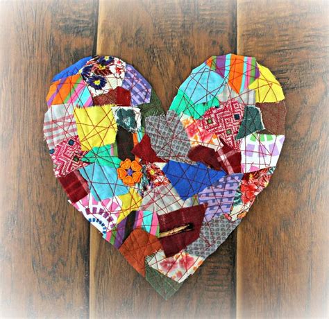 Colorful Heart Patch Handmade Applique Diy Project For Etsy