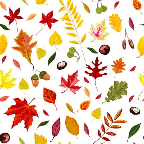 Falling Autumn Leaves Orange Fall Background Season Repeatable