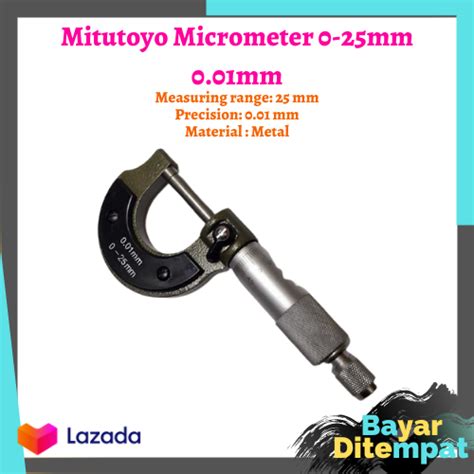 Mitutoyo Micrometer 0 25mm 0 01mm Micrometer Manual Caliper