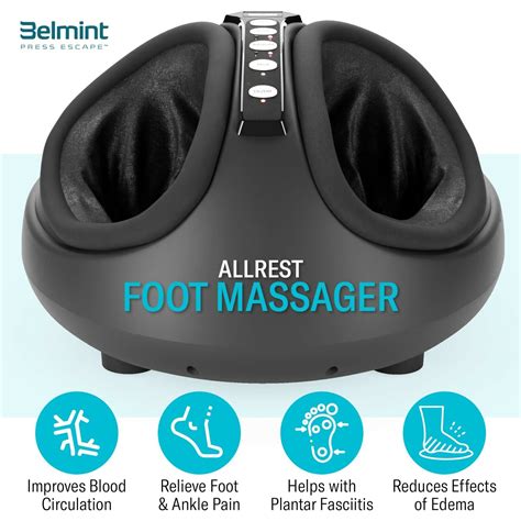 Shiatsu Foot Massager With Air Compression Customizable Sessions And
