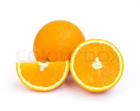 Orange Isolated On White Background Stock Image Colourbox