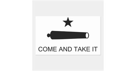 Texas Come And Take It Rectangular Sticker Zazzle