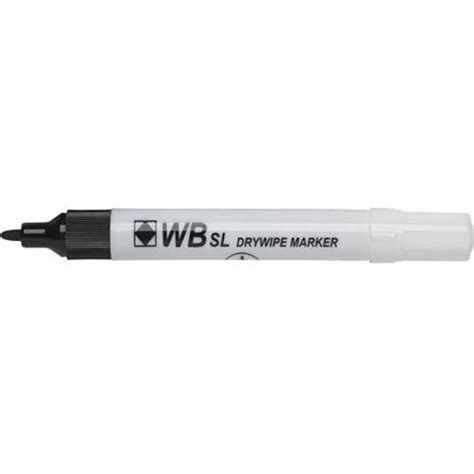 ValueX Whiteboard Marker Fine Bullet Tip 1mm Line Black Pack 10