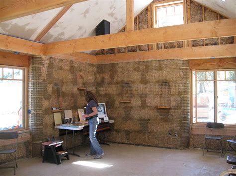These homes use traditional framing to build the home, and the walls are filled. Hamilton-Deason straw bale studio - 2011 (With images) | Straw bale house, Straw bales, Home ...