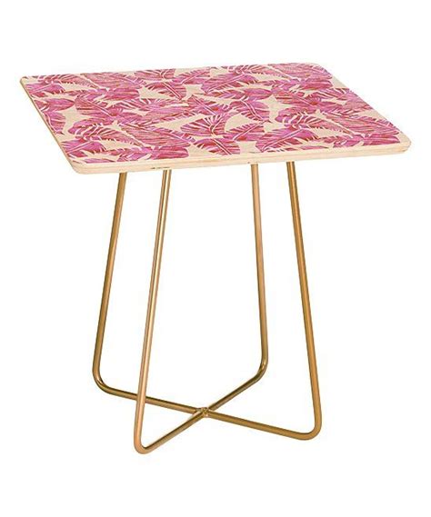 Deny Designs Schatzi Brown Lani Kai Leaf Side Table Side Table Deny