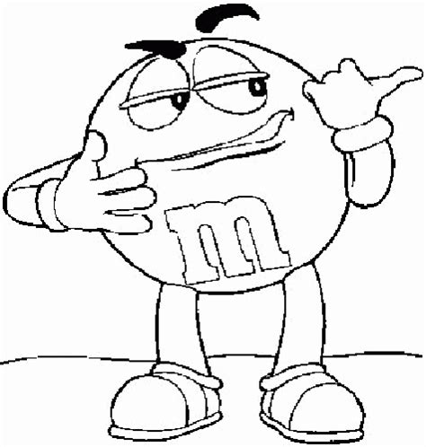 Red M M Character Coloring Page Coloring Pages