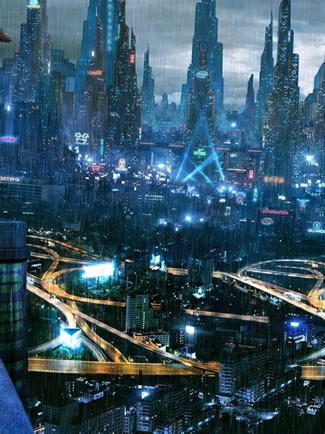 Futuristic City At Night 1920 × 1080 Rwallpapers