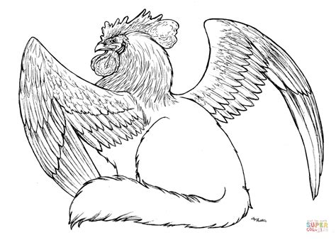 Get crafts, coloring pages, lessons, and more! Rooster Griffin coloring page | Free Printable Coloring Pages