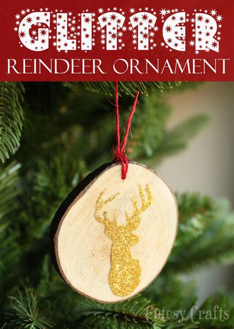 Glitter Reindeer Ornament Cutesy Crafts Glitter Reindeer Reindeer