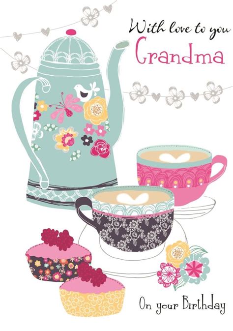 Find great designs on our high quality greeting cards. With Love Grandma Birthday Greeting Card | Cards | Love Kates