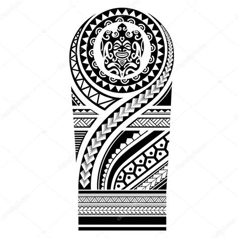 Polynesian Tattoo Sleeve Shoulder Pattern Vector Samoan Template