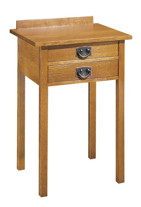 The large, rounded drawer pulls and bronze legs give this tall nightstand a distinctive, vintage look. Two Drawer Tall Night Stand, Mission Collection - Stickley ...