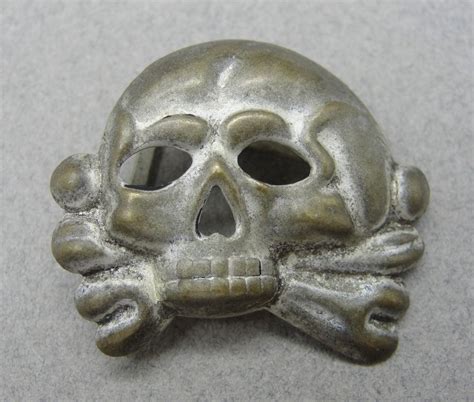 Ss Visor Cap Skull Early Jawless First Pattern Original German Militaria
