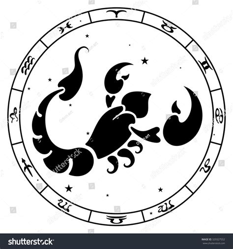 Zodiac Sign Scorpio Vector Illustration Stock Vector Royalty Free