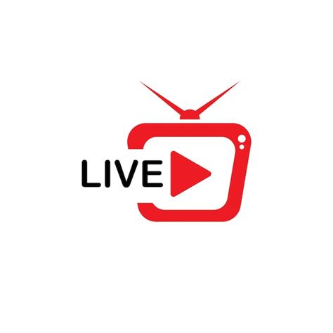 Diseño De Transmisión En Vivo Del Logotipo De Televisión Tv Vector