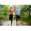 Sporty Couple Running Outdoors  Stock Photo Dissolve