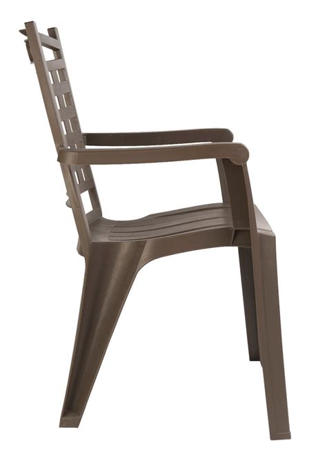 Grosfillex Salon de jardin "Amalfi" bronze + 8 fauteuils BORA bronze