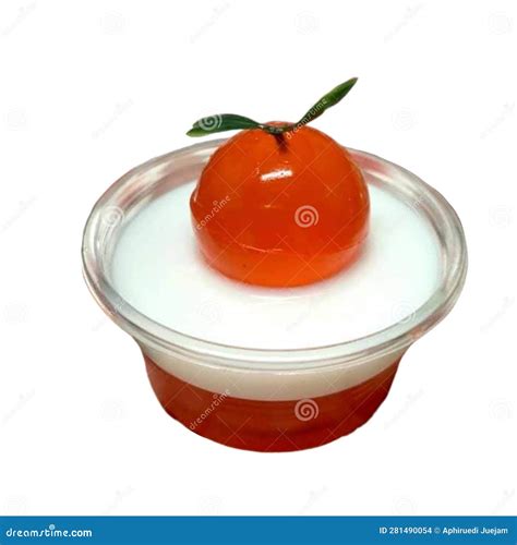 The Red Jelly In The Cup Looked Delicious Stock Photo Image Of Fruit