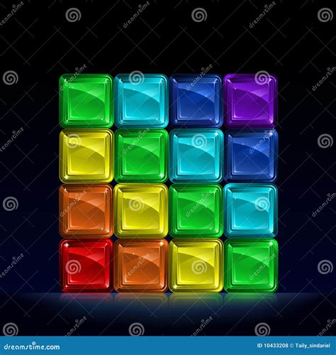 Rainbow Colored Glass Cubes Stock Vector Illustration Of Optics