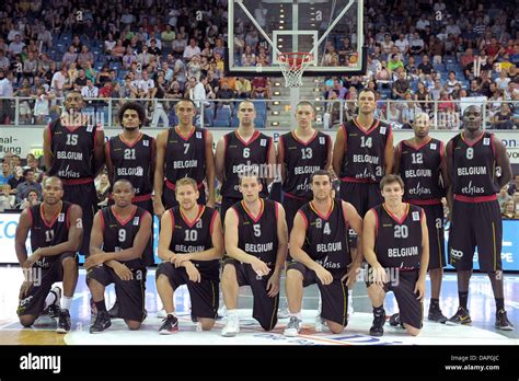 The Players Of The Belgian National Basketball Team Back L To R