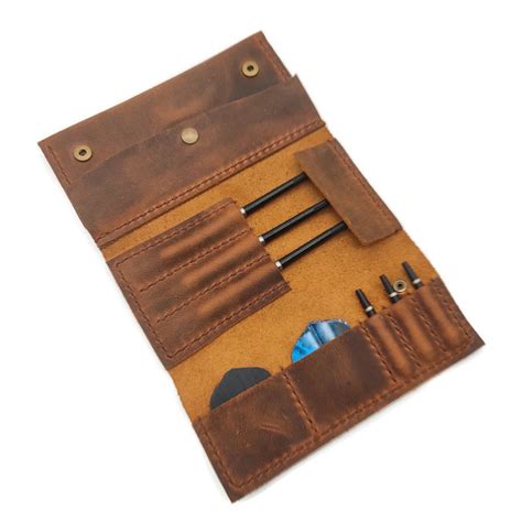 Personalized Handmade Leather Dart Case Custom Dart Player T