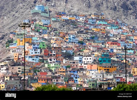 Colorful Houses On A Hillside In Lima Peru Stock Photo 25814848 Alamy