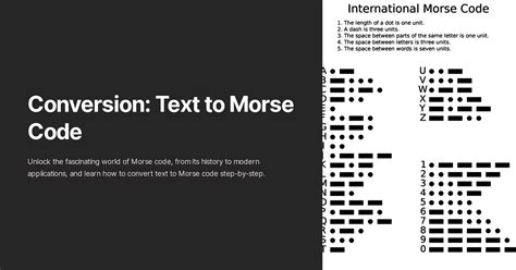 Conversion Text To Morse Code