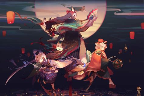 《阴阳师》高清壁纸插画图集：精选p站大神们的阴阳师同人图