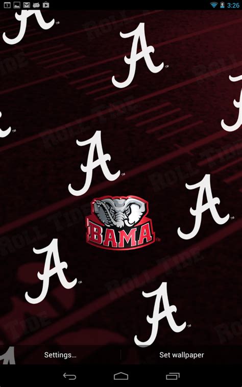 Free Download Alabama Crimson Tide Live Wallpaper With Animated 3d Logo