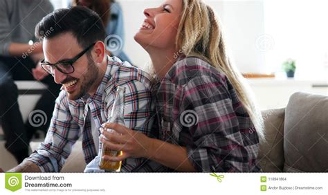 Sentimental Couple In Love Bonding Stock Photo Image Of Bliss Happy