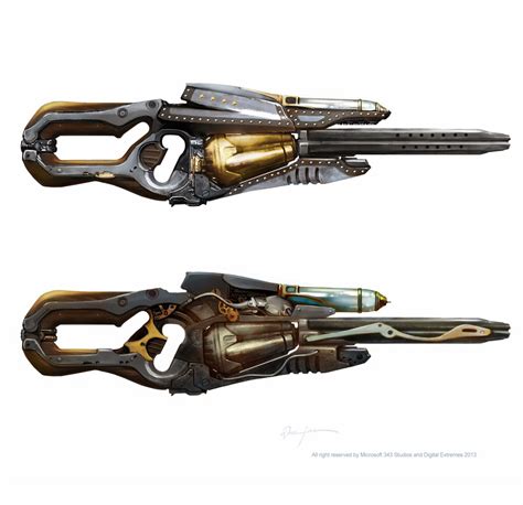 The Art Of Dejan Ostojic Steampunk Halo 4 Weapon Concept Arts