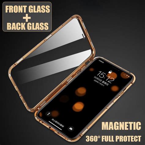 Buy Front Back Tempered Glass 360 Full Magnetic Case For Iphone X Xs